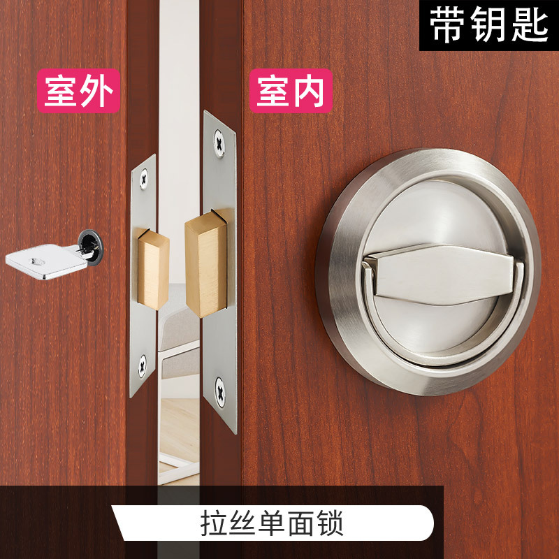 Cerradura de puerta invisible cerradura oculta cerradura de fondo pared deslizante cerradura de puerta doble gancho cerradura de puerta cerradura de acero inoxidable 304