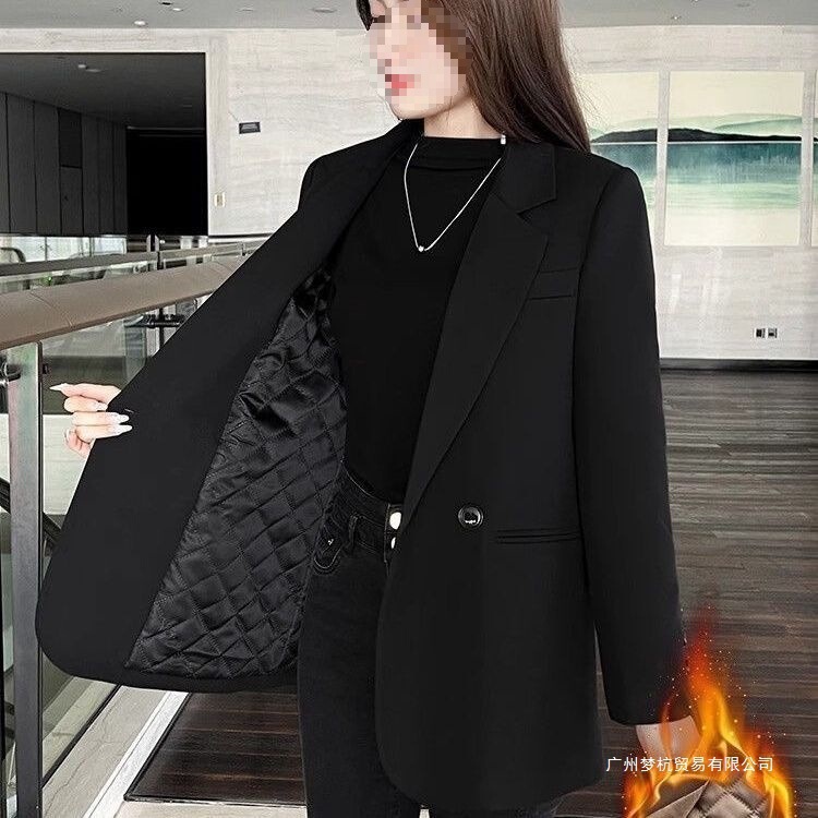 Suit Jacket 2025 New Style with Cotton and Thickeneded Elegant Design Classy Suit Slimming Look Sleeves Without Cotton