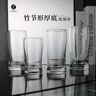 利比竹节杯收腰品酒杯加厚直升杯柯林杯海波杯长饮杯果汁杯玻璃杯