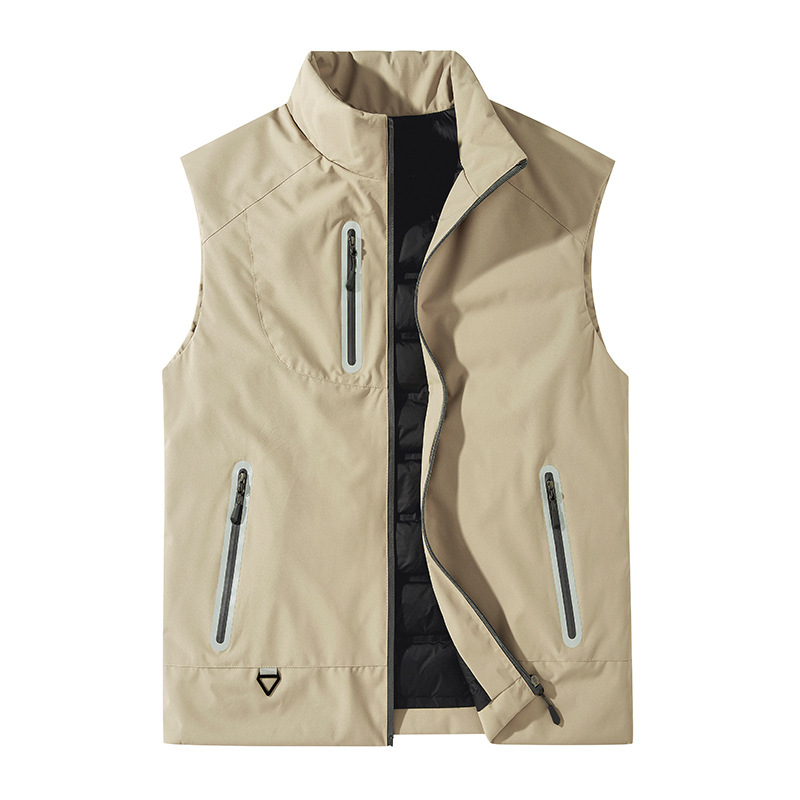 Nuevo chaleco transfronterizo al por mayor chaleco cálido de invierno masculino grupo ropa de trabajo abrazadera chaqueta pareja chaleco de pluma