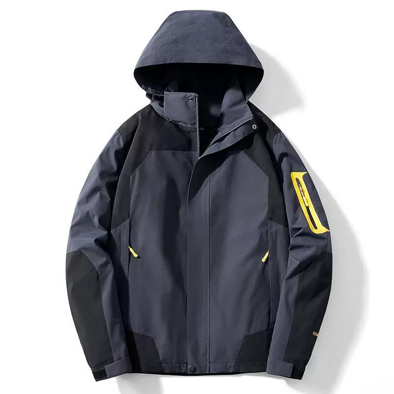 Осенний туристический съем removable windproof waterproof jacket, трёхвоя, увеличенная толщина