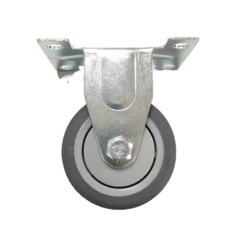 Factory direct universal swivel chair furniture casters 2 inch fixed with bearing TPR flat live fixed industrial wheel speaker wheel