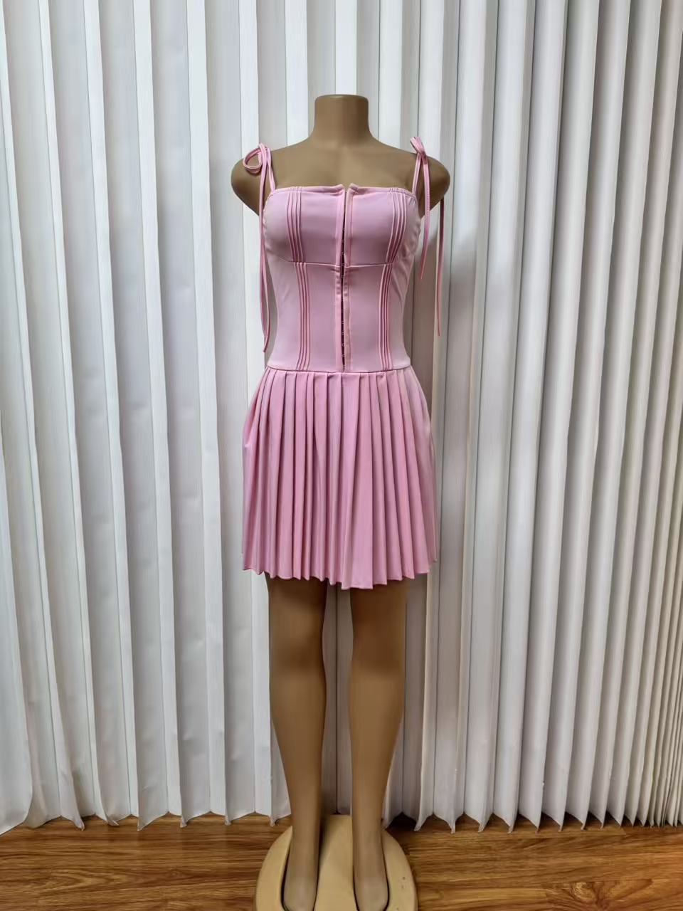 Women's Summer Backless Tie-Strap Ruffle Slip Dress - Sexy Aesthetic Mini Dress For Date Night & Parties_ecoleips.com