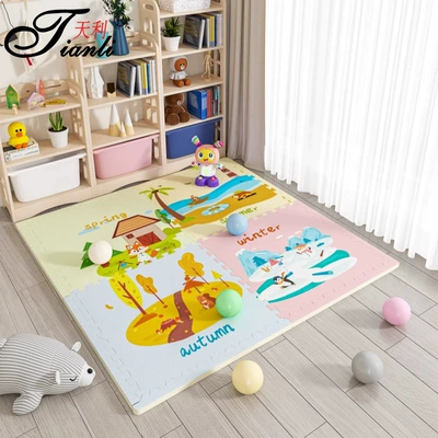Avtomobil döşəmə paspasları Splicing Baby Crawling Mat Game - four-seasons-length-and-width-60-thick-10cm-a-pack-of-4