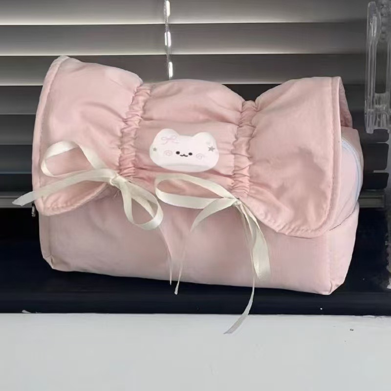 High quality capacious pencil case with bow