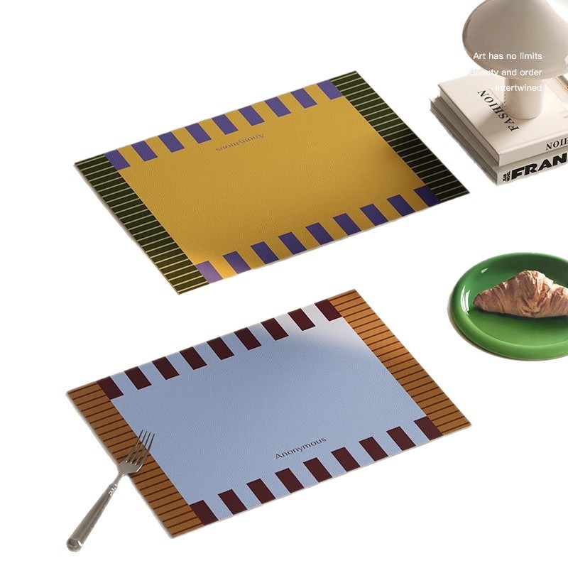 Transfronterizo Manse estilo medieval ligero de lujo almohadilla de comedor occidental almohadilla de aislamiento térmico impermeable a prueba de aceite lavable almohadilla de mesa almohadilla de tazas almohadilla de platos para el hogar
