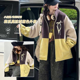 女童外套秋冬款2025新款洋气小女孩加厚奥利绒衣服儿童冬装毛毛衣