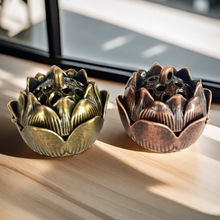 铜炉迷你五福盘香炉家用室内复古香薰炉无小无粘熏香炉宣德炉桌面