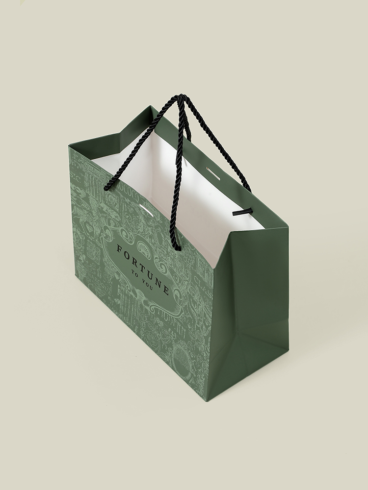 Bolsa de regalo de lujo ligera tienda de ropa bolsa bolsa de mano bolsa de compras bolsa de papel regalo bolsa de embalaje personalizada