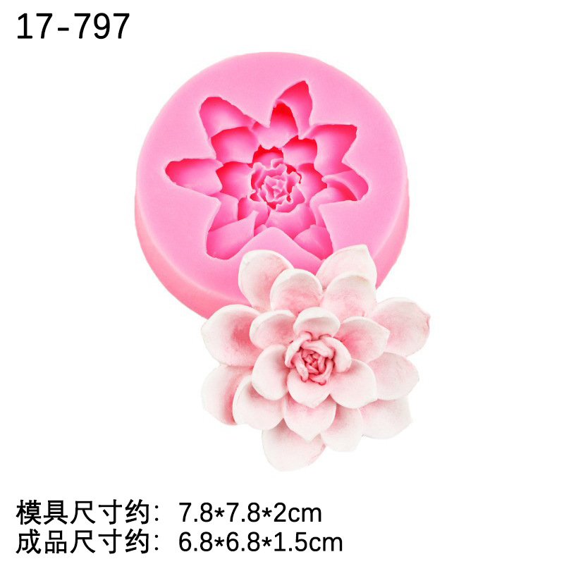 Hornear Lotus fondant molde de silicona mousse pastel decoración DIY hecho a mano chocolate epoxi