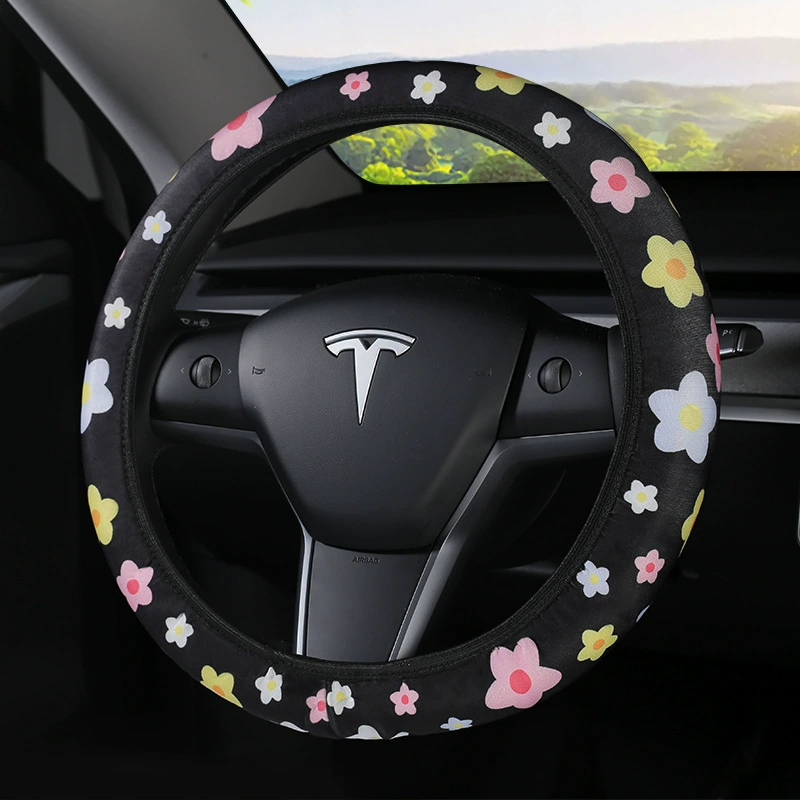 Чехол на руль автомобиля, женский внутренний кольцо с принтом, нескользящий, износостойкий, декоративный чехол для ручки автомобиля, трансграничный TEMU Xiyin