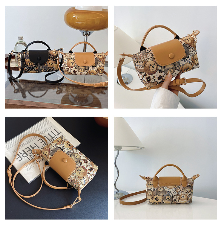 small bag women's bag Korean version ins style canvas bag trendy versatile women's shoulder messenger bag_voghion.com