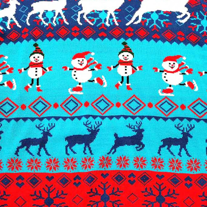 Свитер с мультяшным узором, вязаный, с синими заколками, для отдыха, европейский стиль, круглый воротник