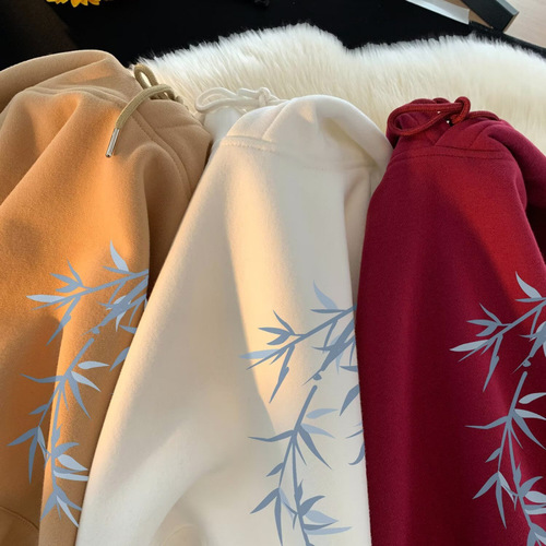 Youth Heavyweight Hooded Sweatshirt Men's 2024 Spring and Autumn Long-Sleeve Hooded Sweatshirt Trendy Ins American Streetwear Hoodie