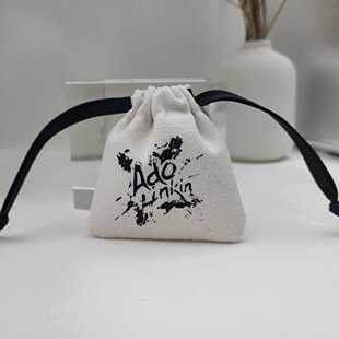 Professional Customized Factory Wholesale Canvas Drawstring Bag Cosmetics Massager Essential Oil Storage Packaging Bag Can Be Printed with Logo