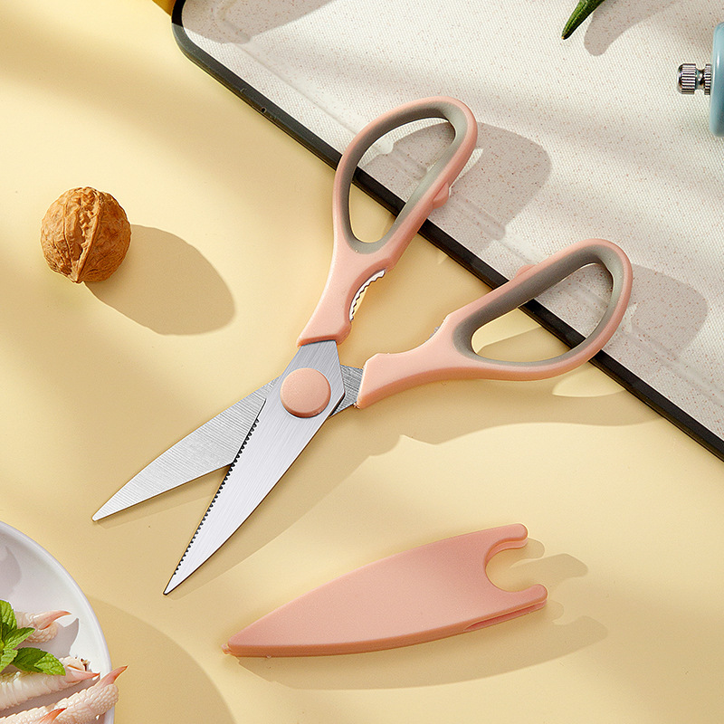 tijeras de cocina de acero inoxidable tijeras de hueso de pollo tijeras domésticas tijeras de alimentos multifuncional tijeras de pesca afiladas antideslizantes grandes