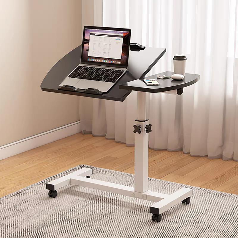 Conveniently Adjustable Height, Tiltable Study Table, Laptop Table, Easy to Move, with Wheels, Height-Adjustable, Rotating Side Table