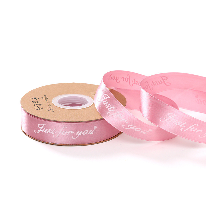 Cinta de poliéster estilo inglés fresca y sencilla para fijar ramos de flores y material de embalaje, cinta floral de 2.5 cm para embalaje, cinta para regalo.