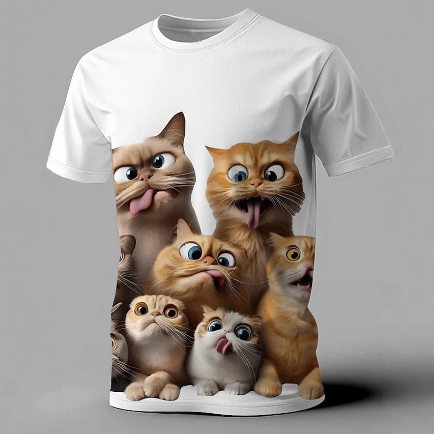 Camiseta de manga corta con cuello redondo suelto de todo fósforo de la calle de verano para hombres