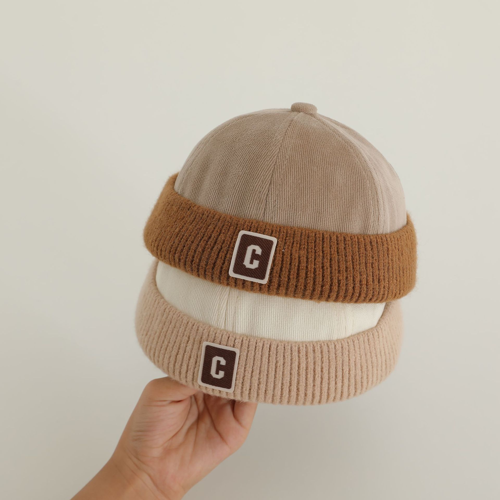 Otoño y invierno nuevo sombrero de piel de ciervo, sombrero de piel de ciervo, sombrero japonés para niños y niñas, sombrero de piel de melón, moda