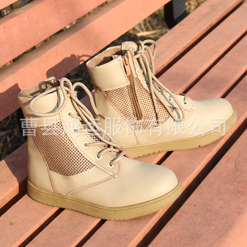 Children's Summer Camp Student Military Boots Summer Breathable Tactical Outdoor Shoes for Men, Women, and Children Cross-Border