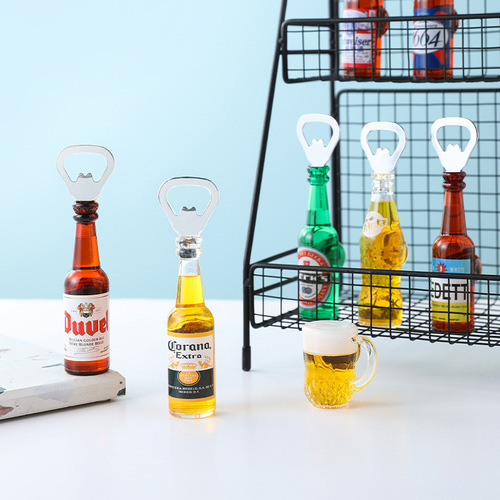 Cartoon refrigerator magnet beer bottle opener style magnetic bottle opener home use wine opener gift magnet suction