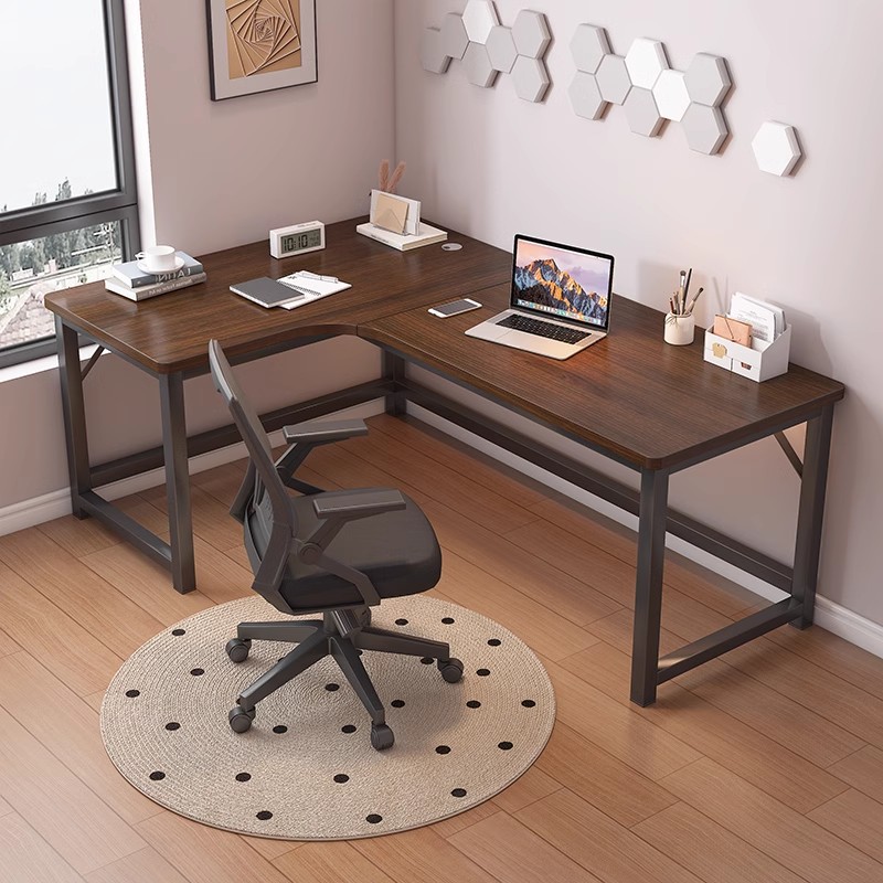 Escritorio de esquina doméstico en forma de L dormitorio escritorio