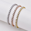 Zirconium, bracelet stainless steel natural stone, 3mm, 4mm, simple and elegant design