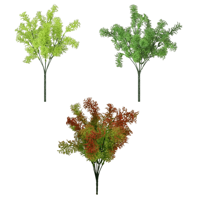 Simulación de plantas verdes, pino, vainilla, musgo, decoración de paredes, paredes de plantas, paredes de plantas verdes, materiales de distribución, plástico, hierba falsa, agua