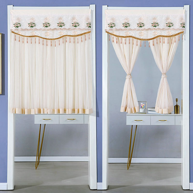 Lace Door Curtain, Half Curtain, High-End Partition Curtain, Bedroom Home Room Gauze Curtain, Bathroom New Curtain