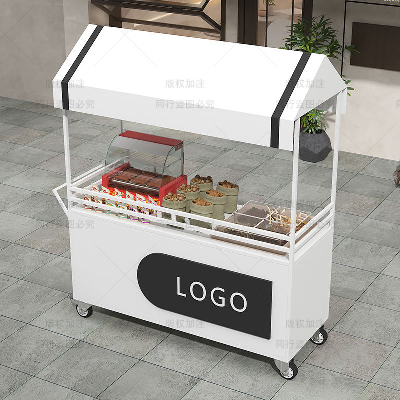 路边摊摆摊广场网红小吃小本生意夜市流动摆摊小推车促销户外商场