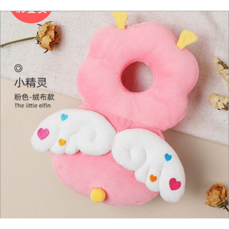 Protector de cabeza, almohada anti-caída de dibujos animados para bebés, almohada anti-caída para bebés pequeños, almohada protectora para niños, almohada transpirable