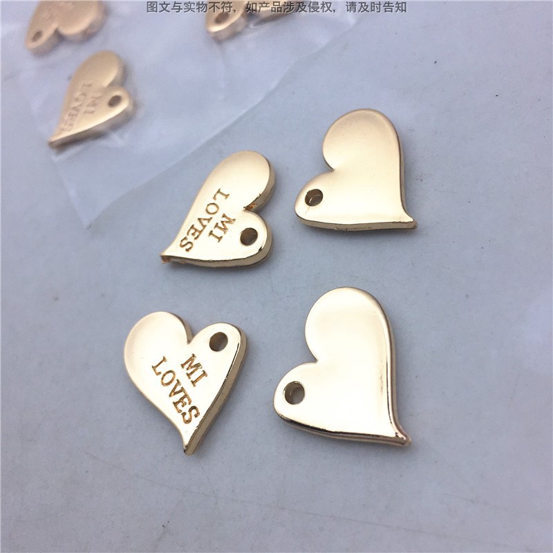 厂家情侣礼品新款玻璃瓶吊牌 love爱心形饰品 小饰品吊坠