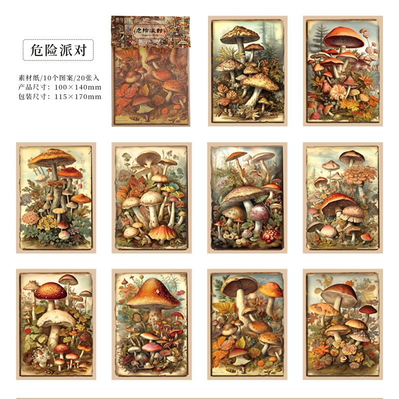 Papel de material A6 de aves italianas Retro Flor ins regalo papel de embalaje cuentas de mano paisaje decoración DIY papel de material de base