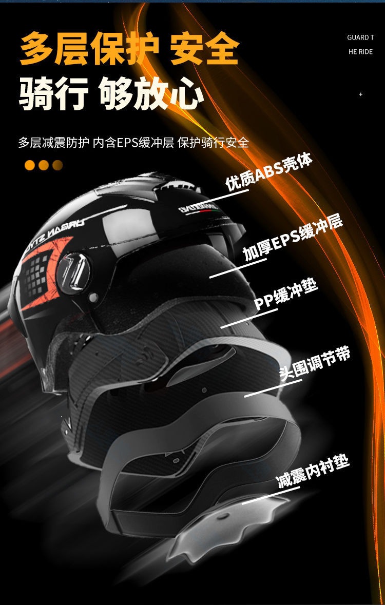 3C certified national standard electric scooter helmet, suitable for all seasons, summer sun protection, lightweight electric vehicle half helmet