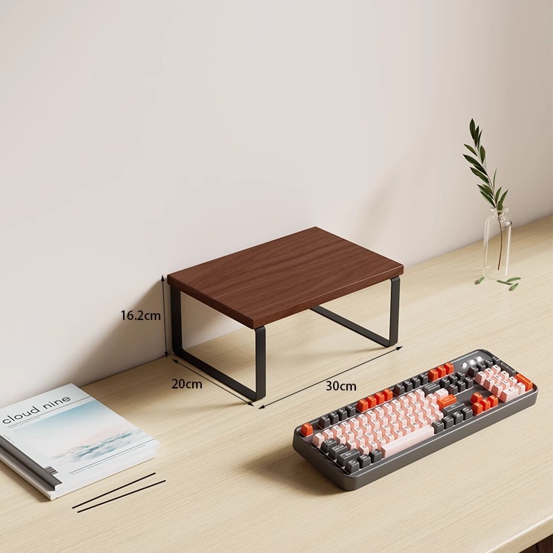 대형 30X20X16.2CM 월넛 + 블랙 프레임