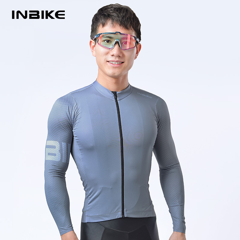 INBIKE Cycling Suit Long-sleeved Men's and Women's Top Spring and Autumn Breathable Cycling suit Road Cycling Suit Quick-drying
