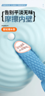 Textured TPE Condom-Style Delay Sleeve, Spiny Studded Design, Gentleman Blue — detail image 9