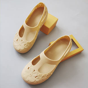 Vietnamese Style Warm Slippers Sandals for Women, Summer Outdoor Casual Dual-Use Shoes, New Non-Slip Breathable Clogs with Flat Soles