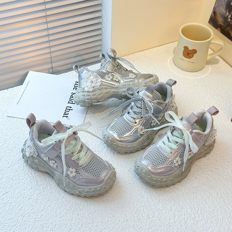 Детская мода жемчужная принцесса-бабочка кроссовки 2025 Весна Лето