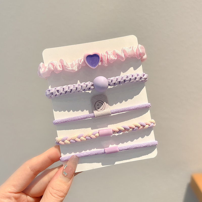 Cuerda para el cabello de dibujos animados, alta elasticidad y durabilidad, banda elástica para atar la cabeza, bola para mujer, lazo para el cabello, cuerda para la cabeza, nueva funda de cuero, accesorios para el cabello, todo fósforo