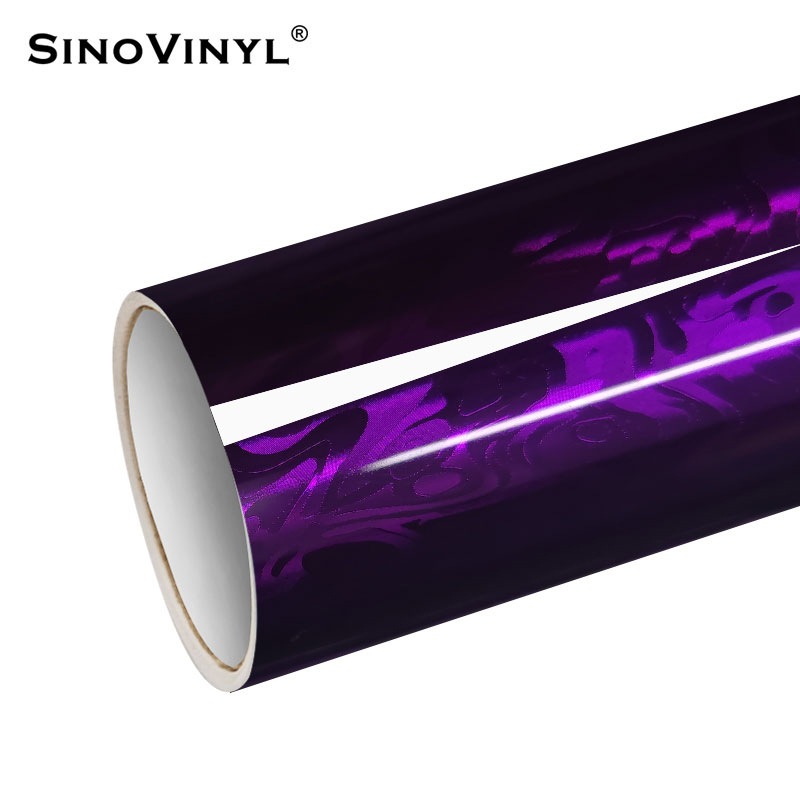 PET de alta definición galvanizado cosmic estriado de fibra de carbono espejo retrovisor decoración pegatinas de película de cambio de color de automóvil pegatinas de película de cuerpo