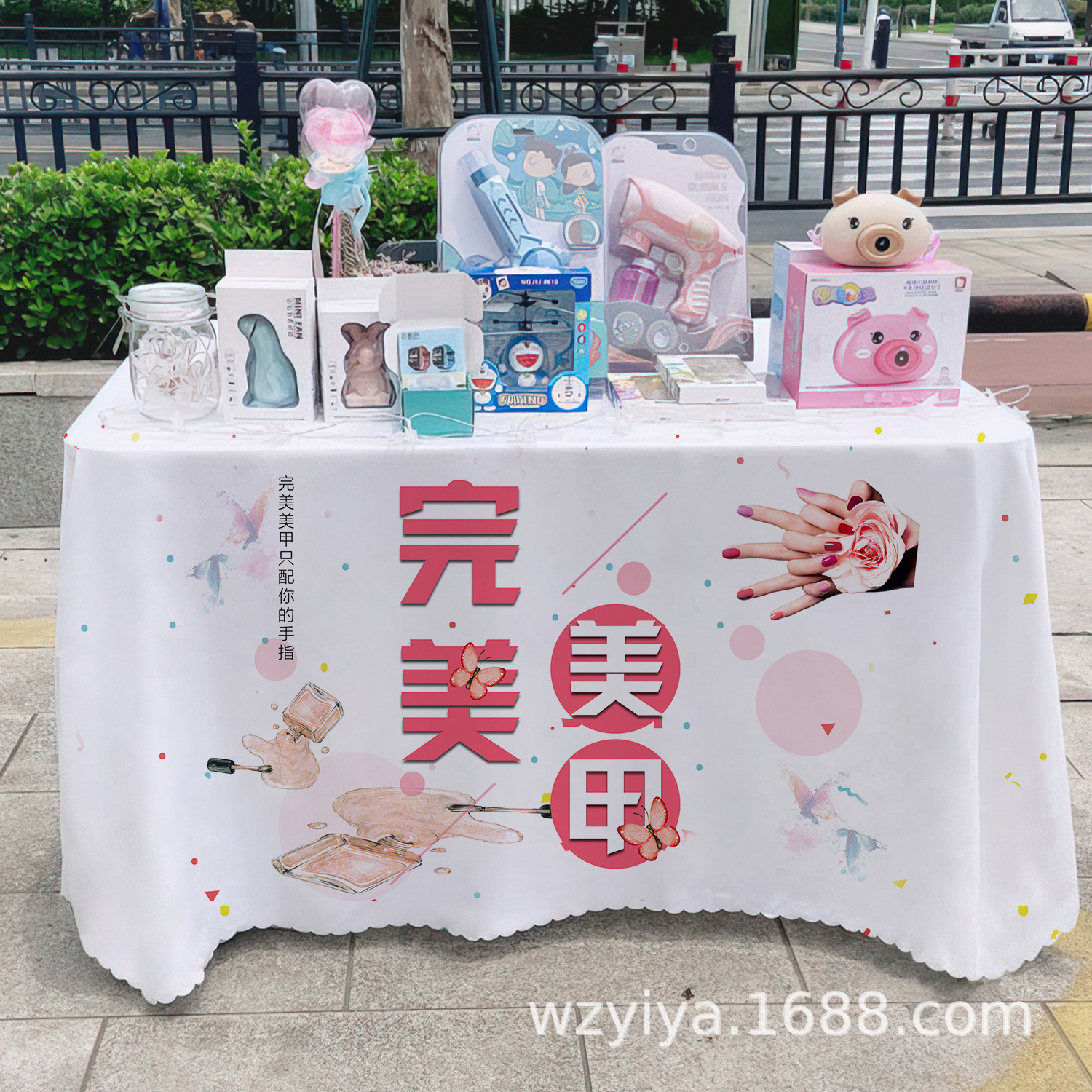 Maneras de manicuras letreros de mesa de comida del mercado nocturno puestos de mesa carritos publicitarios maneras de mesa publicitarias