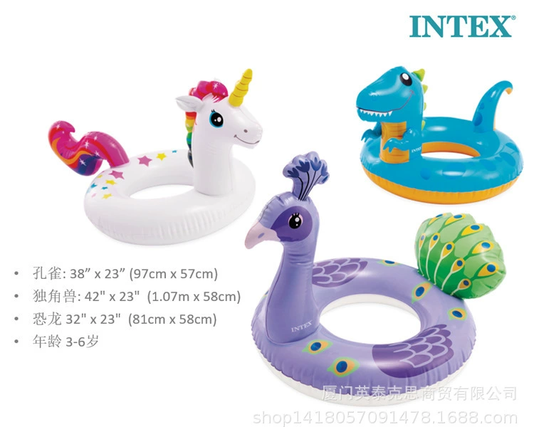INTEX подлинное надувное водяное плавательное кольцо ПВХ, детская одежда