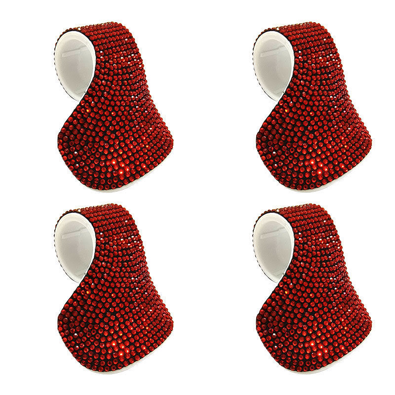 레드 컬러 다이아몬드 [손에 편안함]-[4개 팩] 핫 스타일 팩