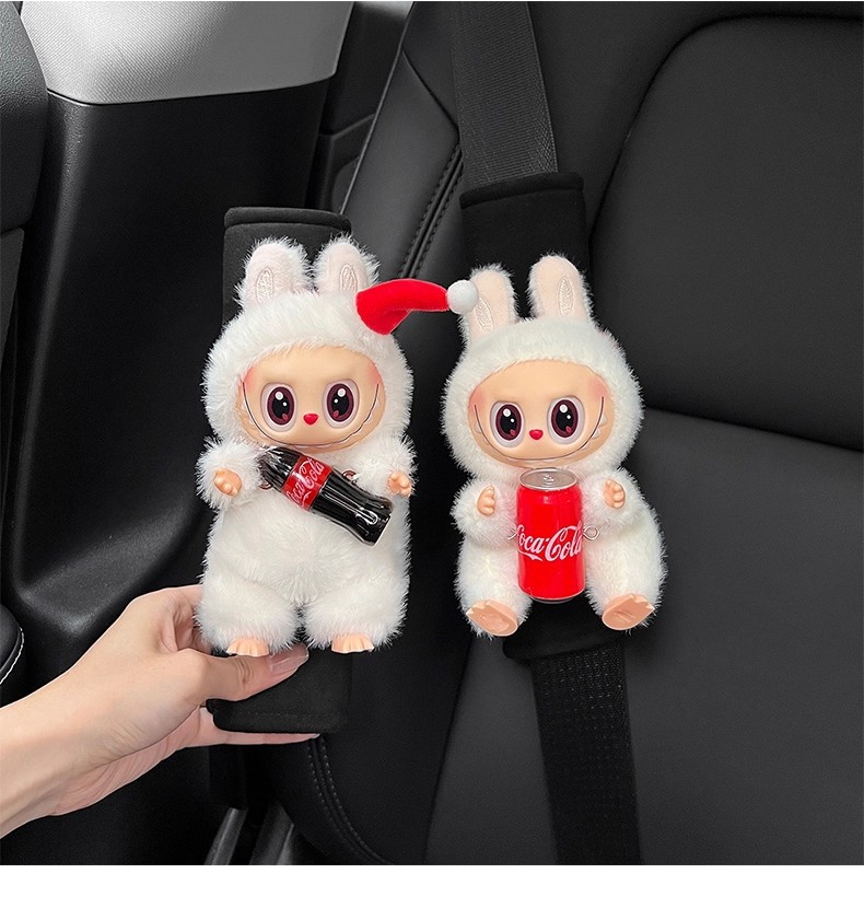 A Pair of Car Seat Belt Shoulder Protectors, Protective Covers for Couples, Creative, Cute and High-End Decorations