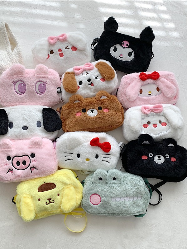 Bolso Bandolera de Felpa para Celular de Felpa para Uso Diario