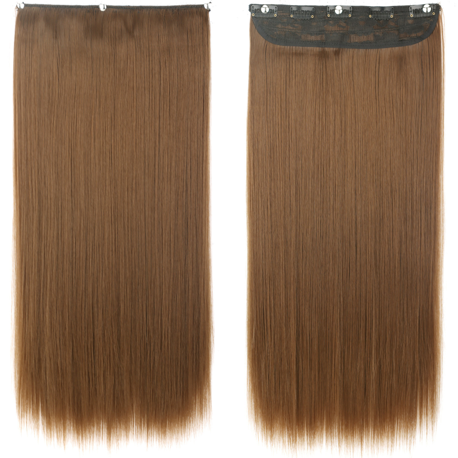 55CM pelucca de cabello recto de mujer una pieza de extensión de cabello de cinco tarjetas pelucca de cabello fluffy