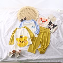 新しいモーダルハイウエストお腹保護スプリットスーツ、防寒夏用空調服、長袖薄手パジャマ、ホームウェア