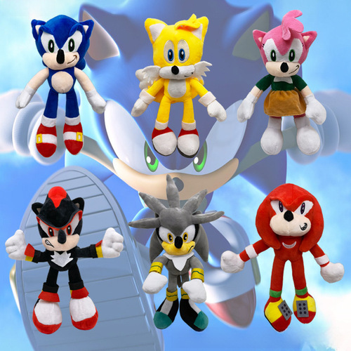 New Sonic the Hedgehog Tails Nack Plush Toy, Super Sonic, Children's Gift